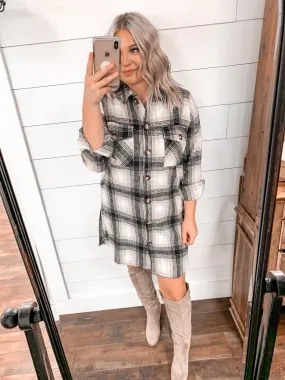 Forever Warm Plaid Midi Shacket