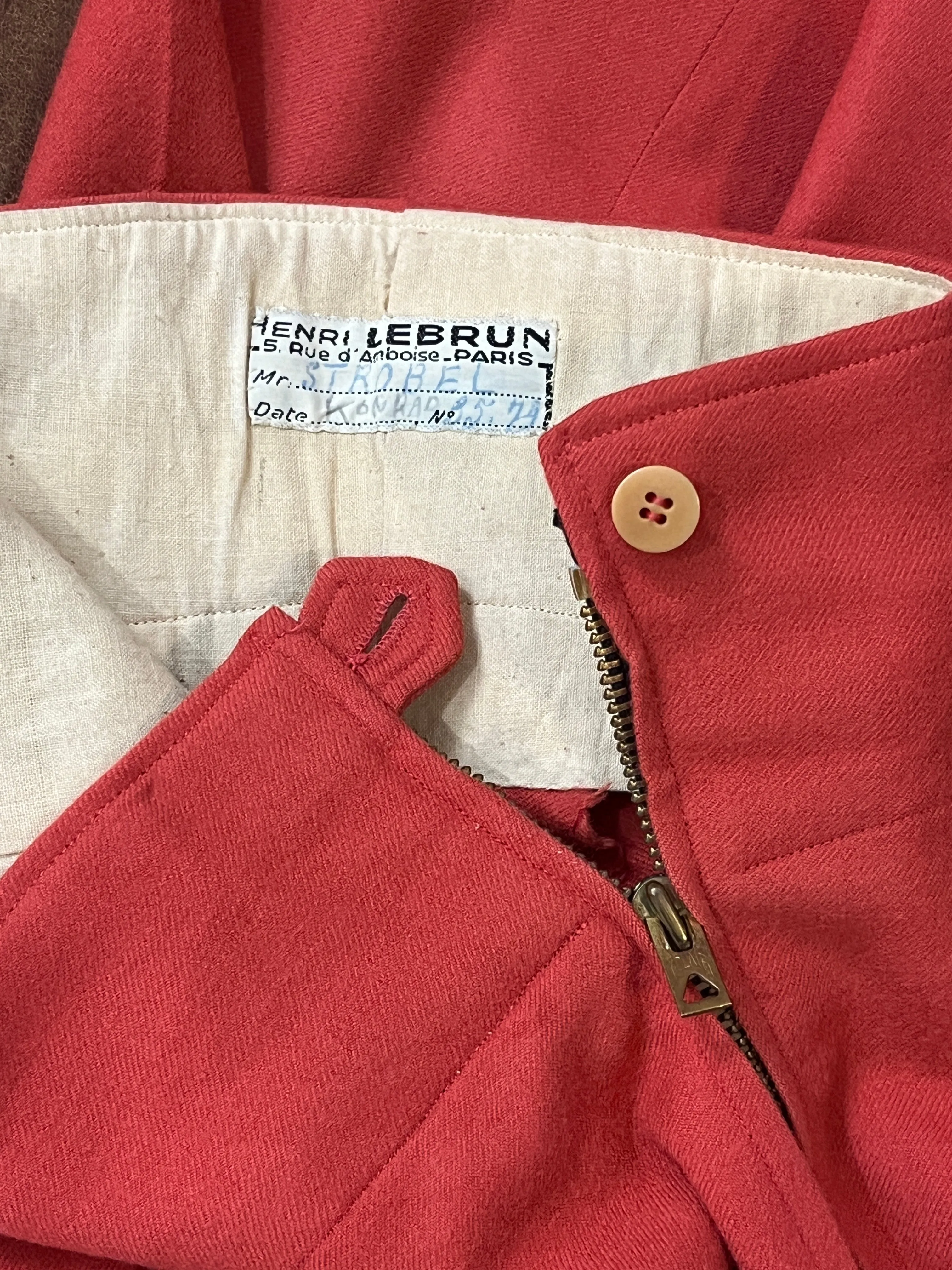 French Custom Opera High-Waist Wool Trousers