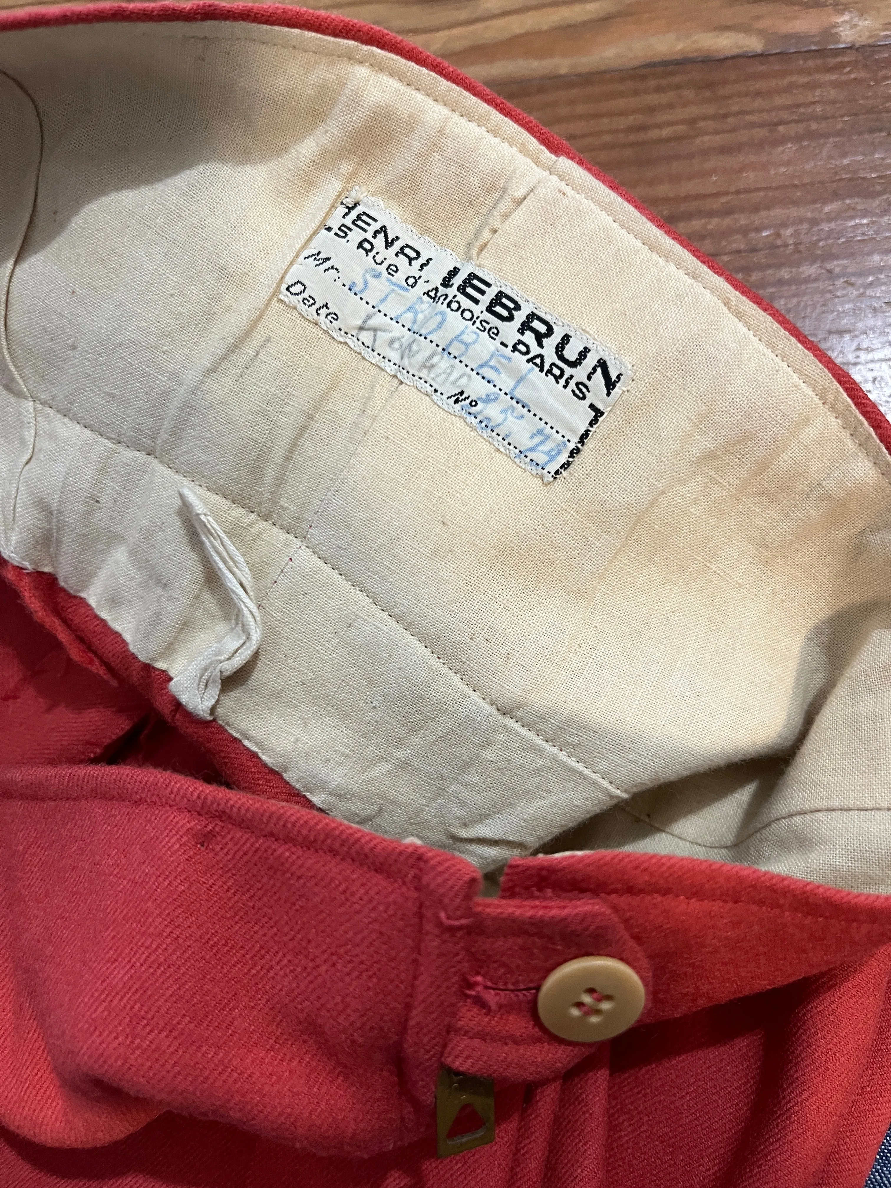 French Custom Opera High-Waist Wool Trousers