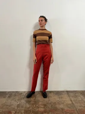 French Custom Opera High-Waist Wool Trousers