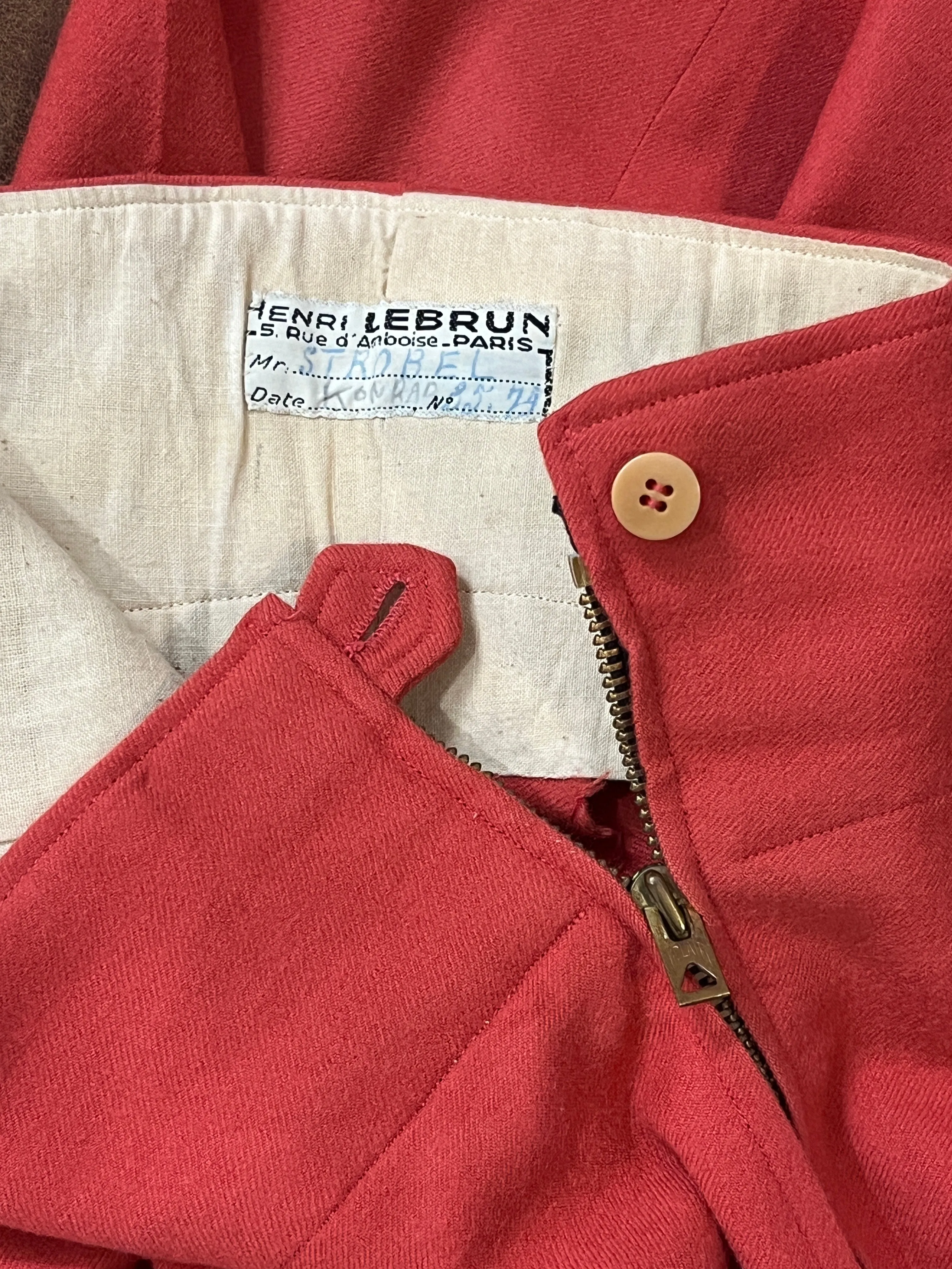 French Custom Opera High-Waist Wool Trousers