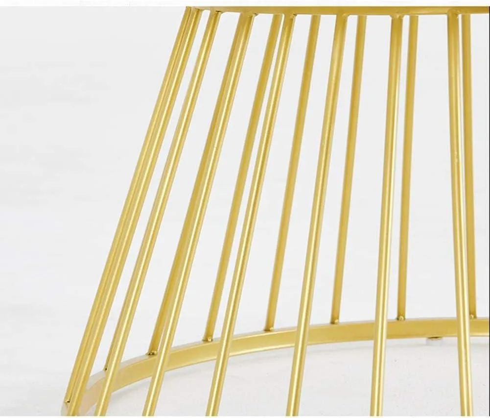 Golden Circular Iron Nesting Table| Center Table Set of 2 With Italian Nano Marble Top