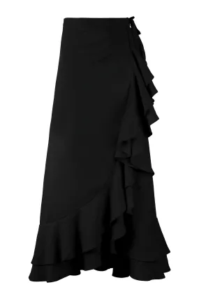 Golestan Ruffle Skirt - Black