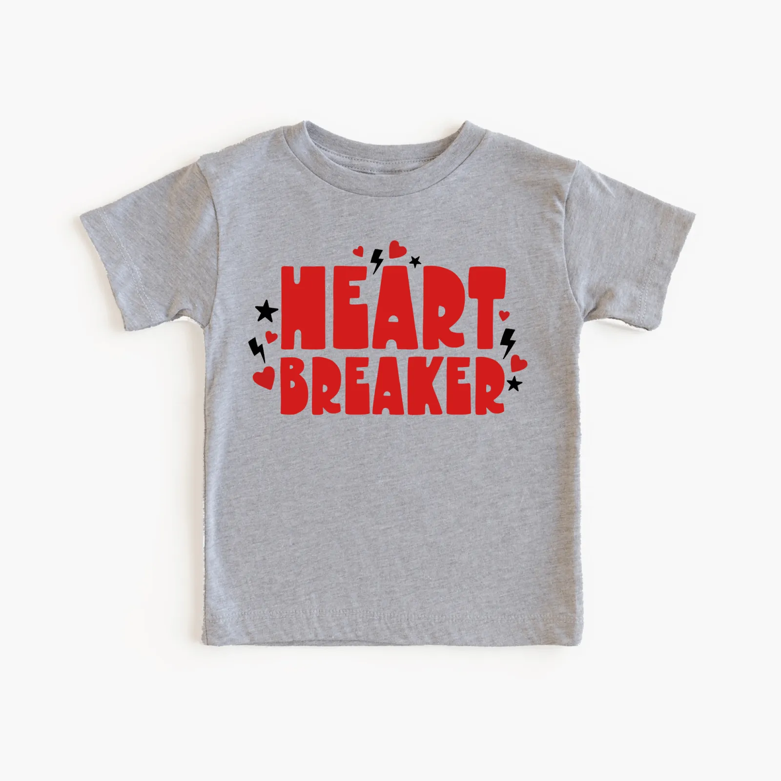 Heart Breaker Valentines Day Boys Shirt - Grey