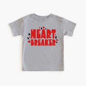 Heart Breaker Valentines Day Boys Shirt - Grey