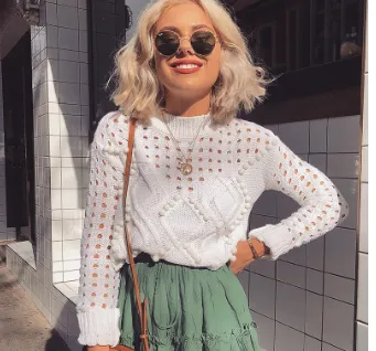 Hollow Dots Sweater