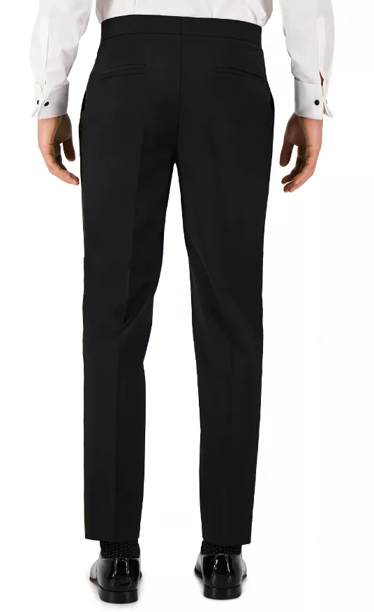 Hugo Boss Mens Modern fit Dress Pants 34 / 30 Black Solid