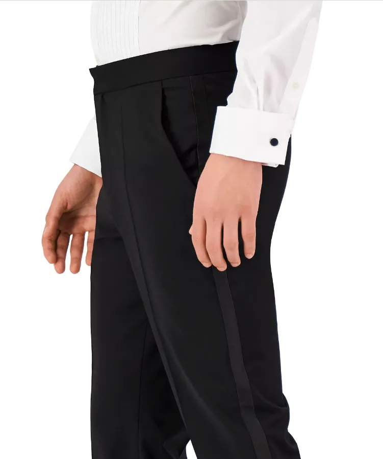 Hugo Boss Mens Modern fit Dress Pants 34 / 30 Black Solid