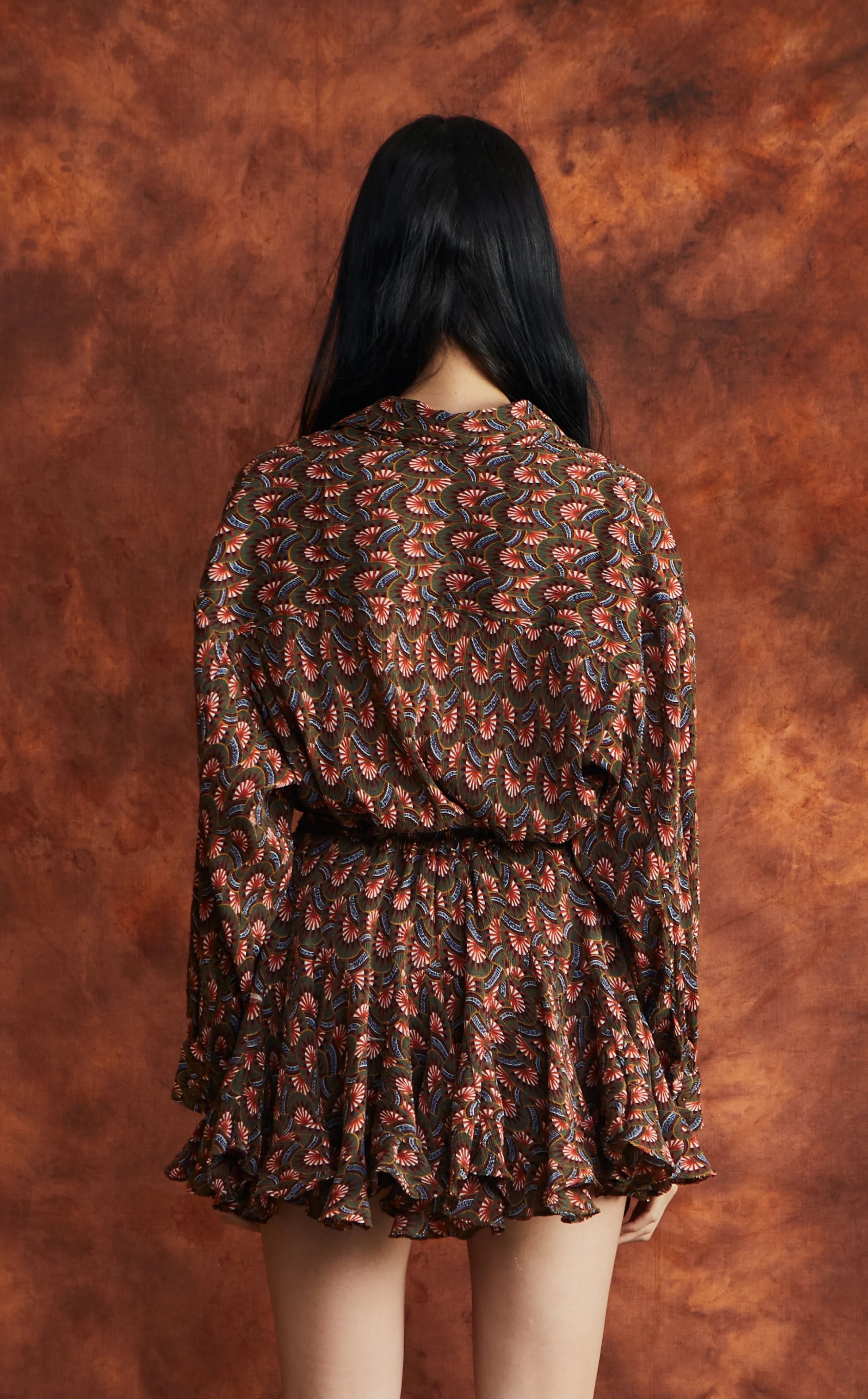 JAIPUR TOP - ARMY SUNBURST
