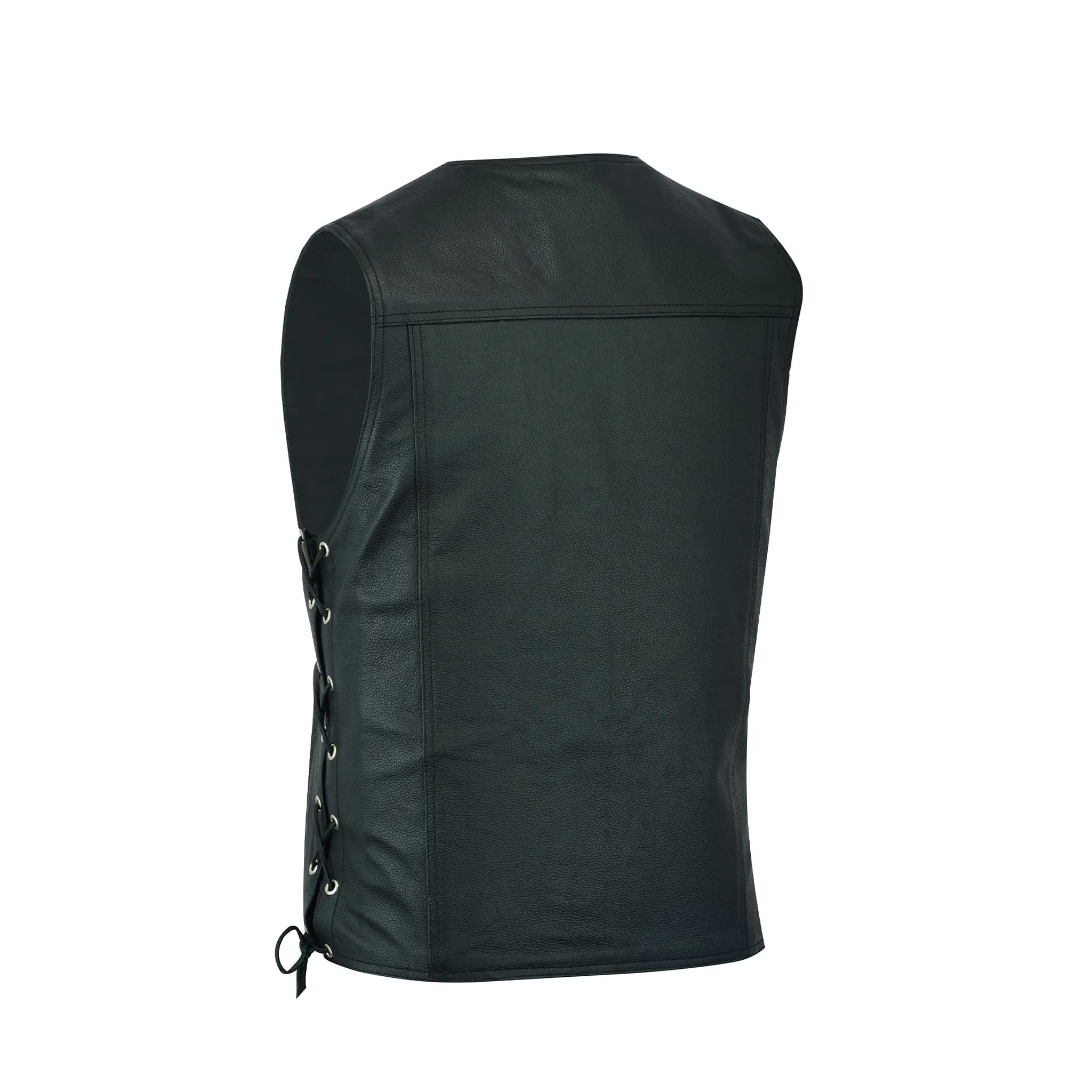 Leatherick Classic Denim Style Motorcycle Vest