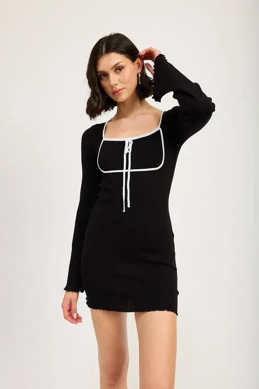 Lettuce Hem Mini Dress