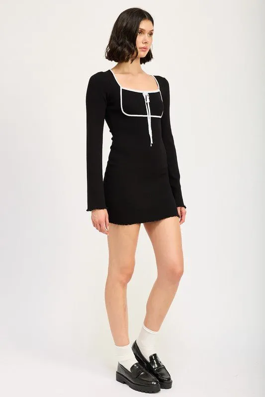 Lettuce Hem Mini Dress
