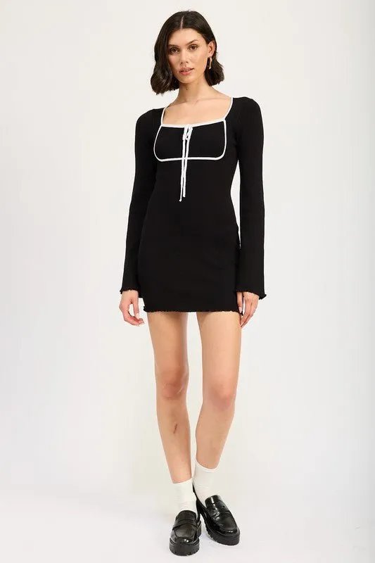Lettuce Hem Mini Dress