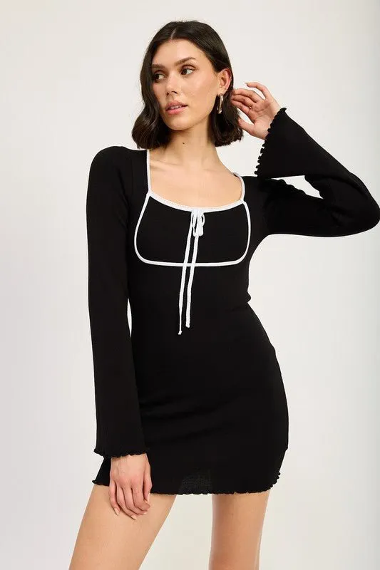 Lettuce Hem Mini Dress