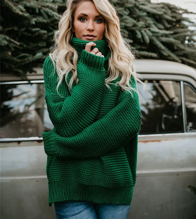 Lined Turtleneck Sweater