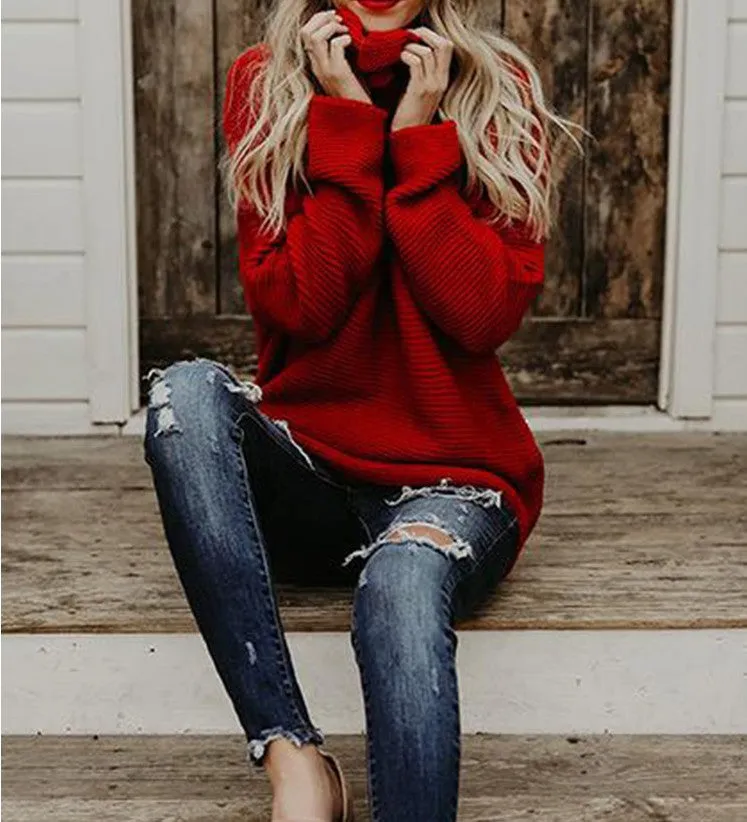 Lined Turtleneck Sweater