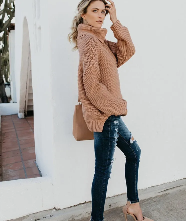 Lined Turtleneck Sweater