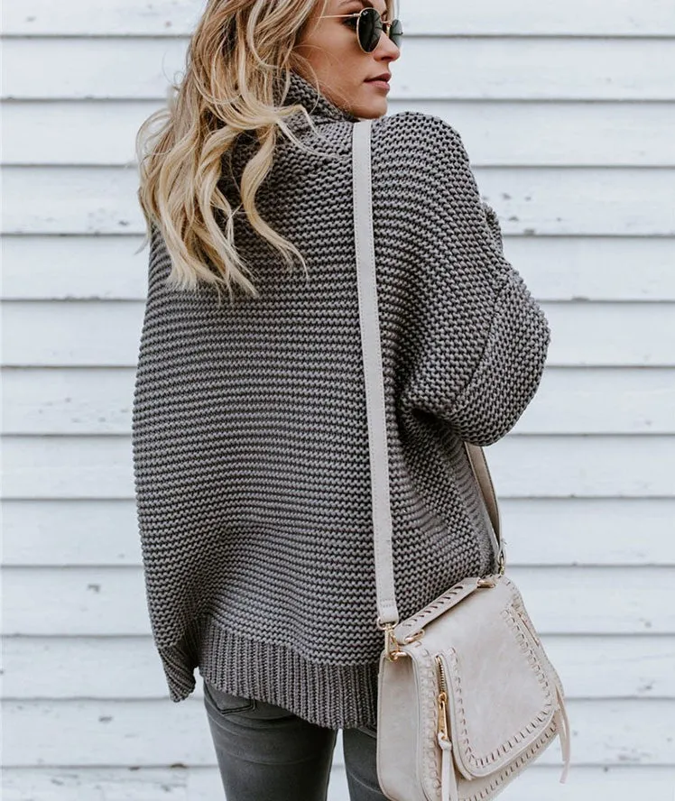 Lined Turtleneck Sweater