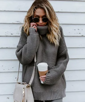 Lined Turtleneck Sweater