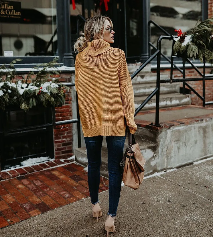 Lined Turtleneck Sweater