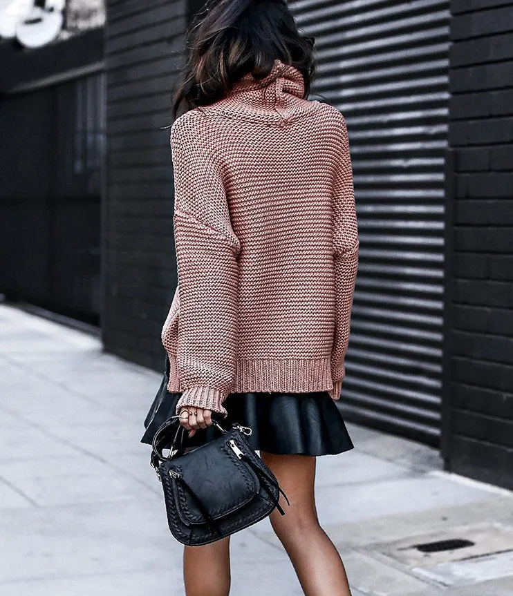 Lined Turtleneck Sweater