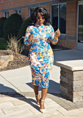 Maeve Bodycon Dresses for Women - Unique Print Pencil Midi Dress