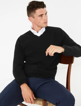 M&S Mens L/S Lambs Wool V-Neck Jersey T30/2653M