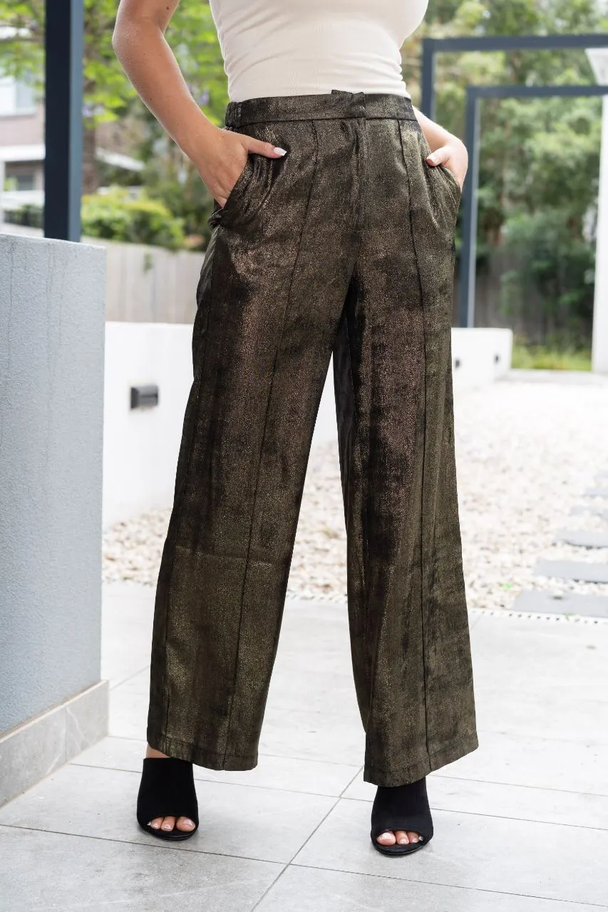 METALIC GOLD PANTS