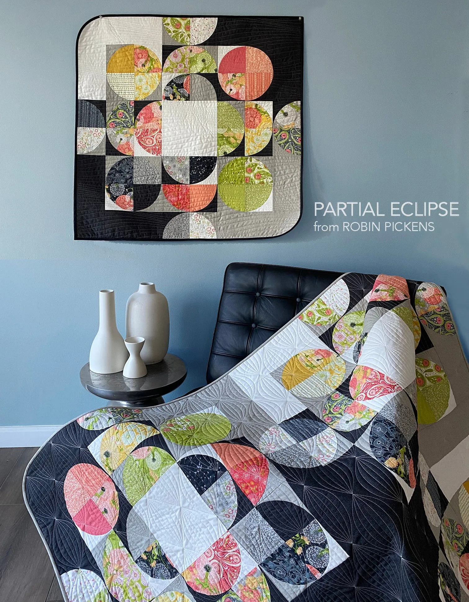 Partial Eclipse (digital pdf) quilt pattern with paper template
