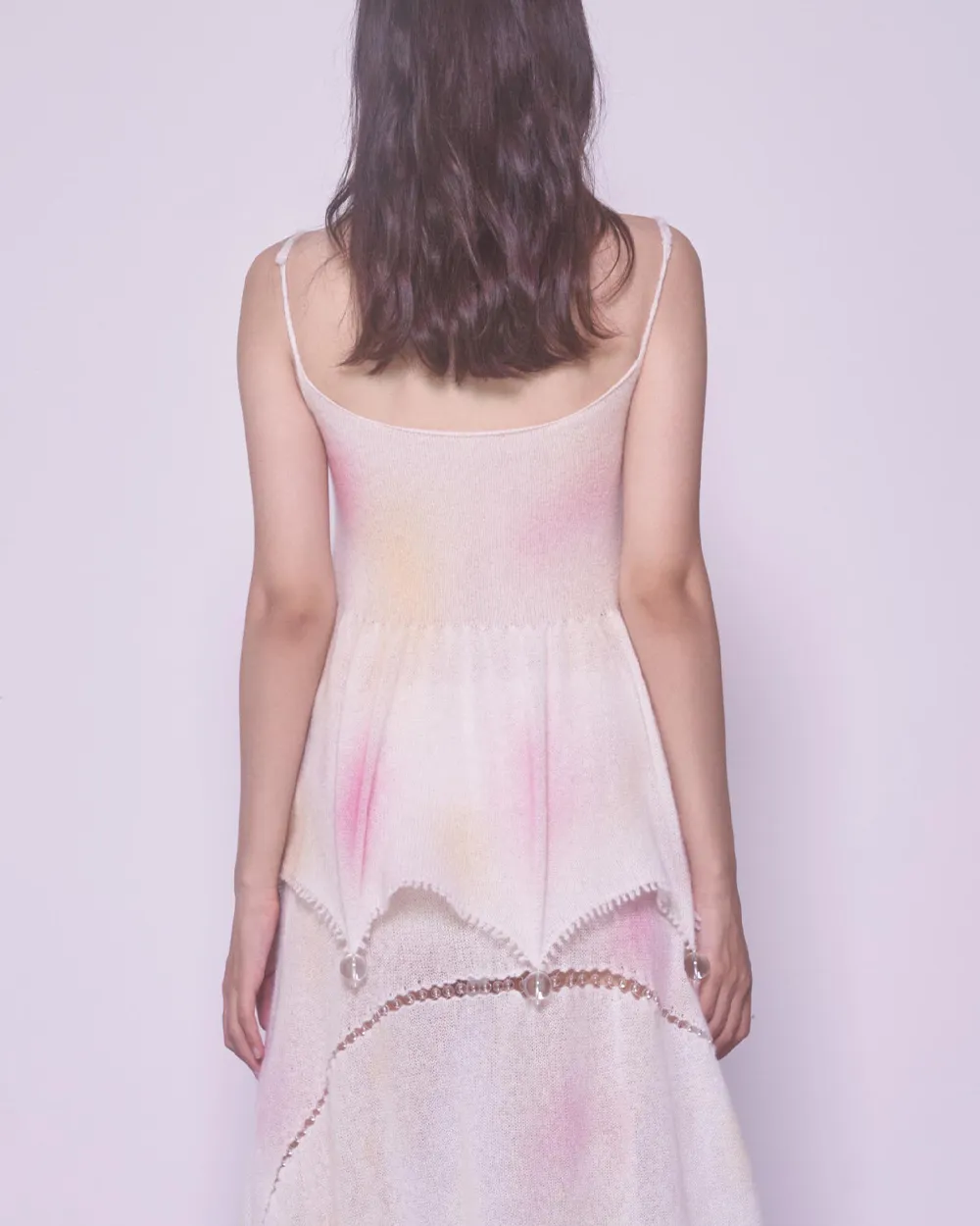 Pink Knit Bubble Tank Top