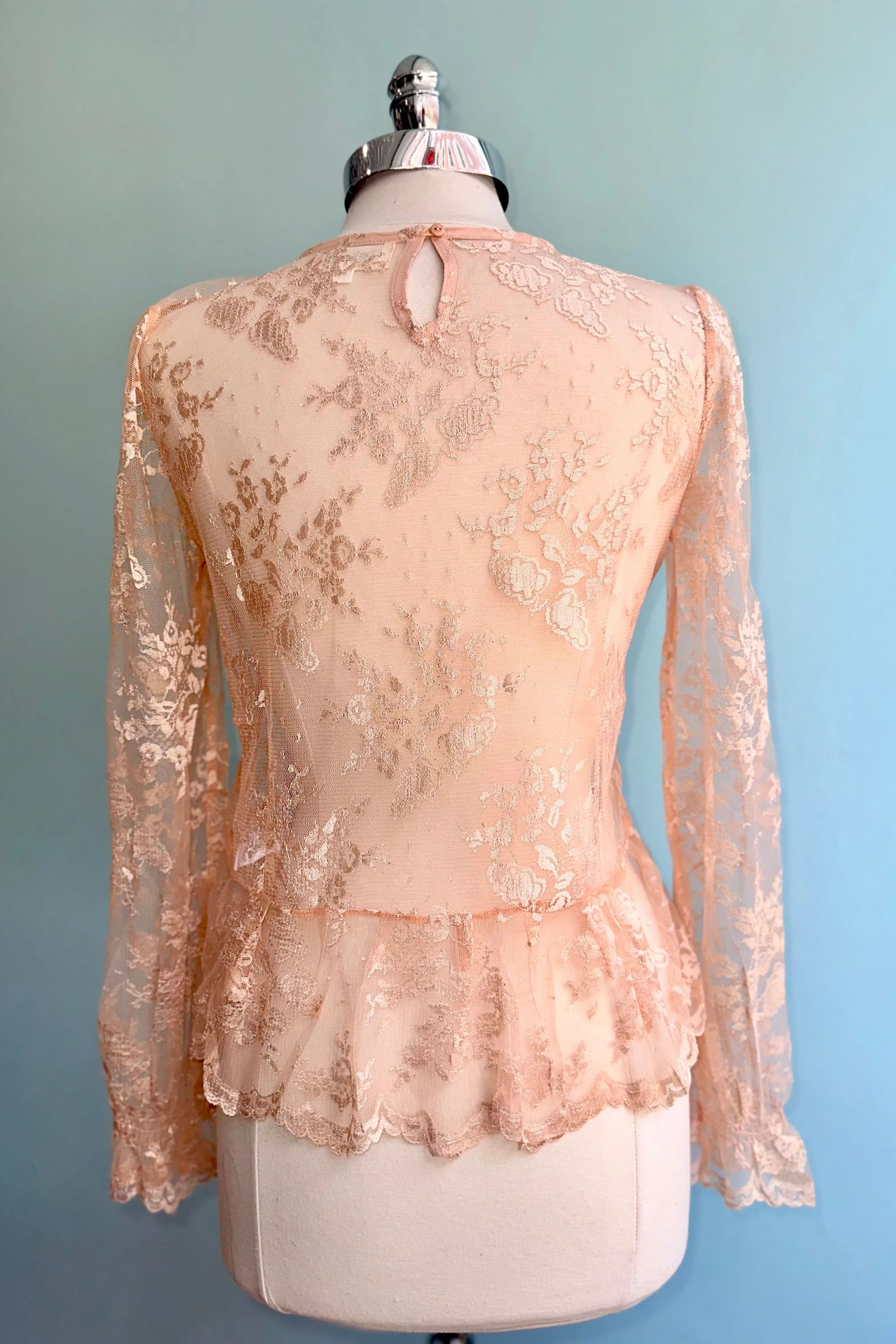Pink Lace Long Sleeve Top by Tulip B.