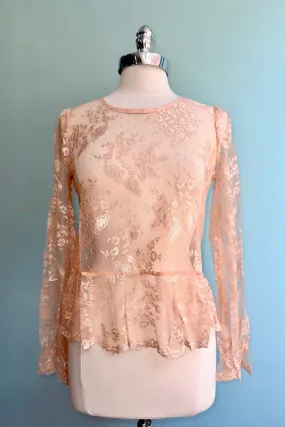 Pink Lace Long Sleeve Top by Tulip B.