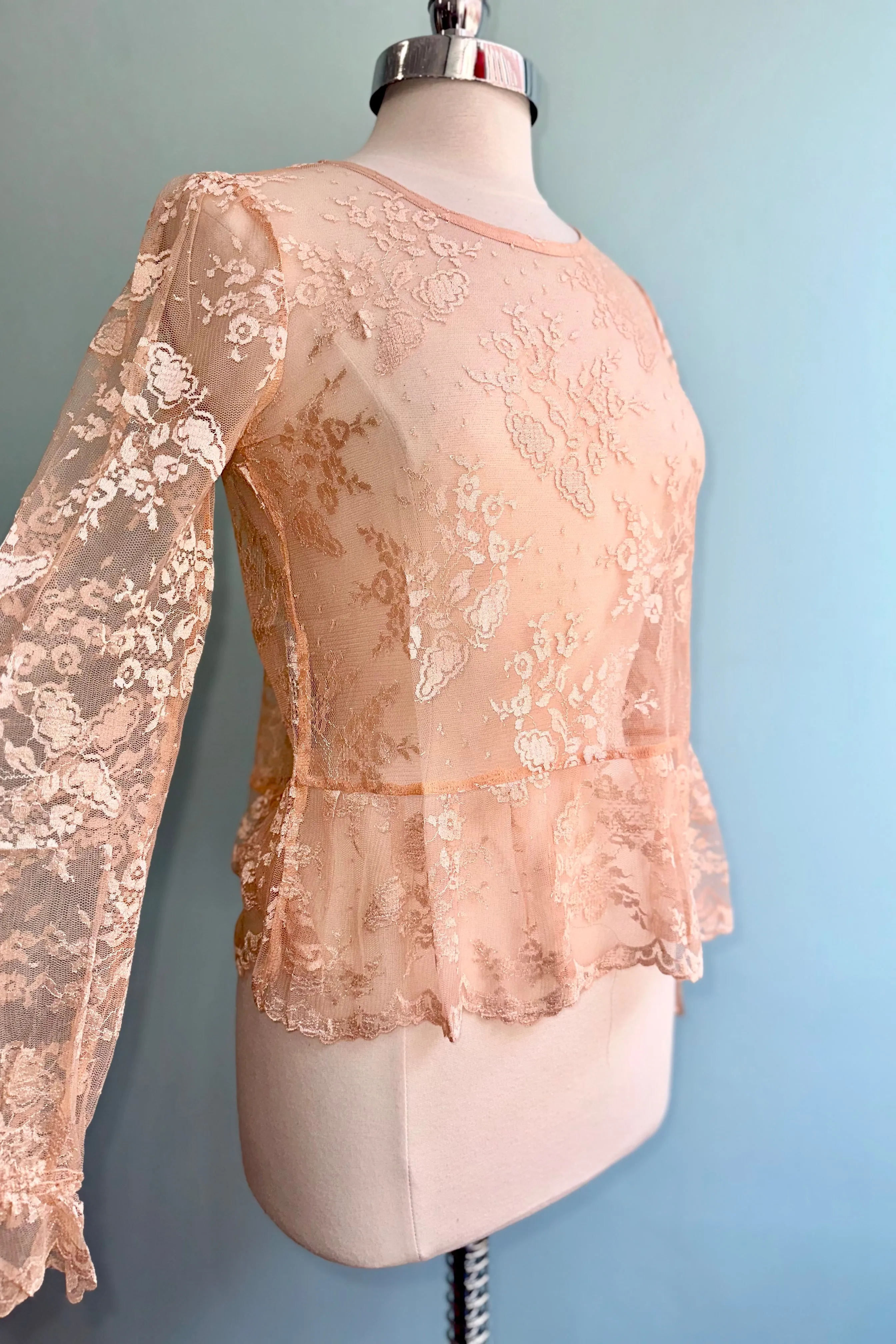 Pink Lace Long Sleeve Top by Tulip B.