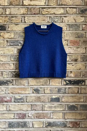 Raye Cotton Knitted Vest Ocean