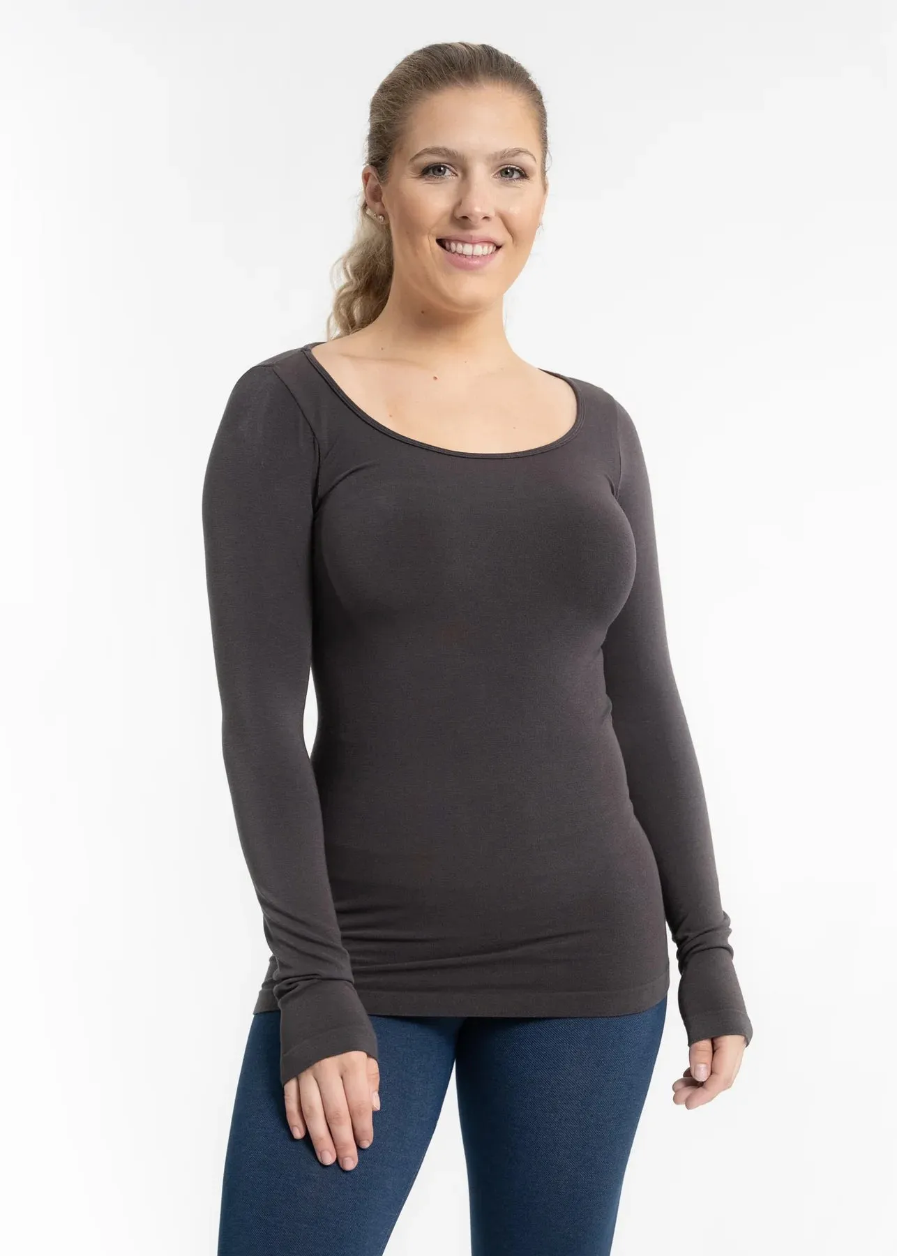 Reversible Long Sleeve Seamless Top