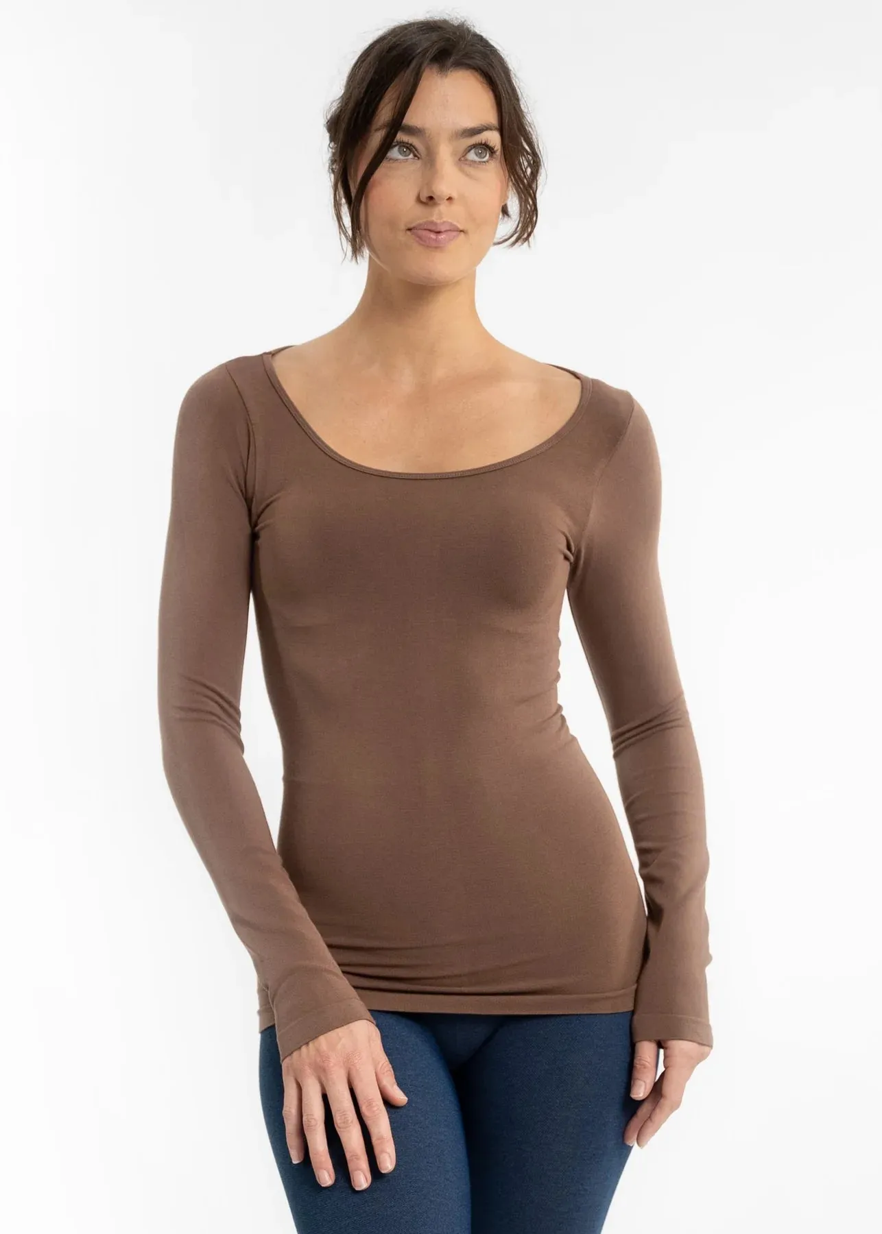 Reversible Long Sleeve Seamless Top