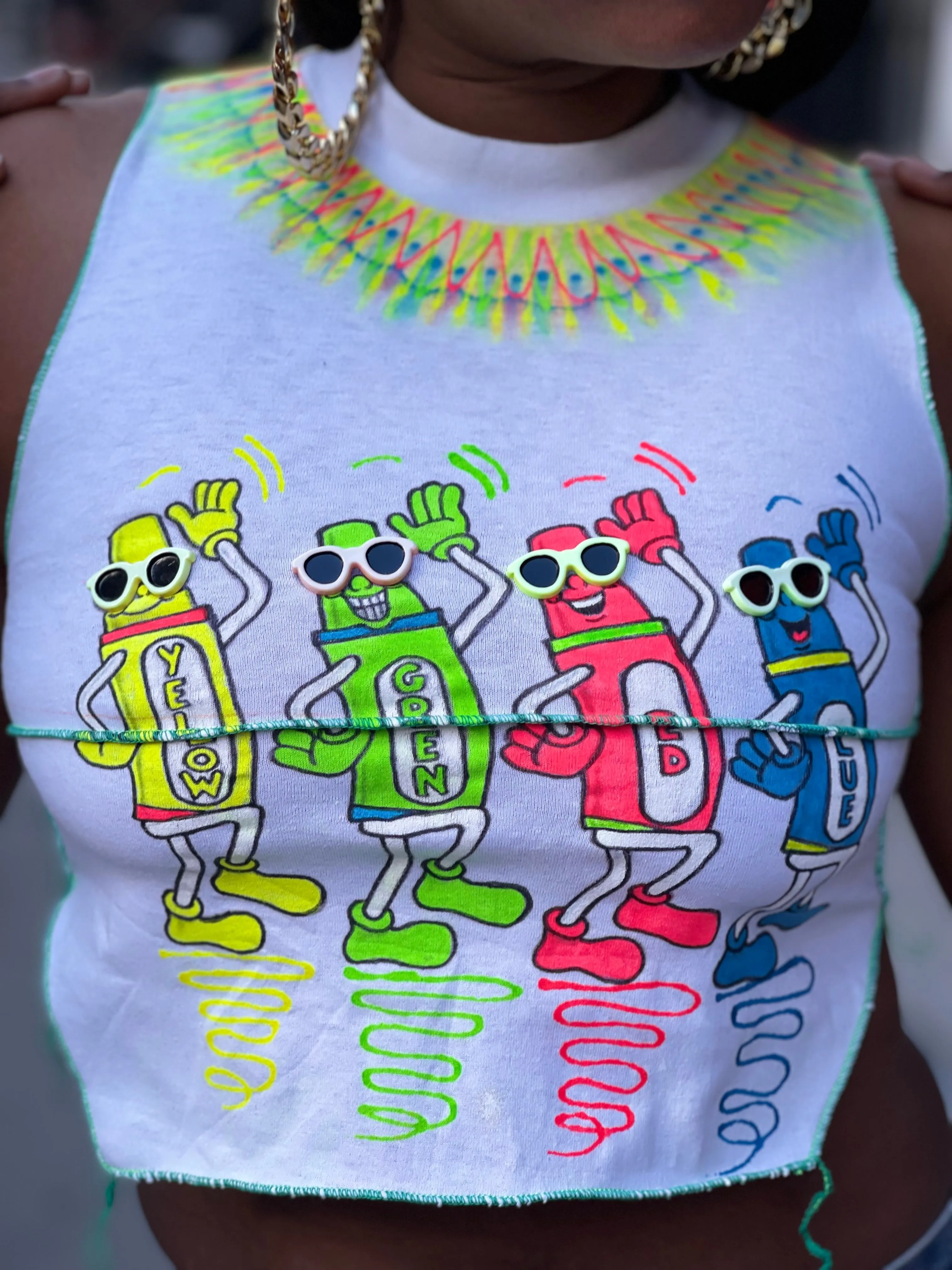 Reworked Crayons Vintage Tank Top