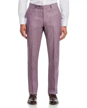 Robert Graham Mens Delave Slim Fit Linen Suit Dress Pants Size 32 Purple