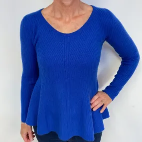 Royal Blue Floaty Cashmere Crew Neck Jumper