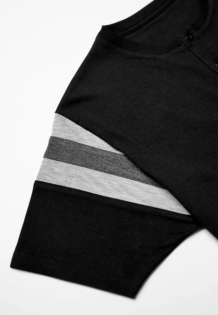 Ryusei Tshirt Yamanashi Button CMB Black