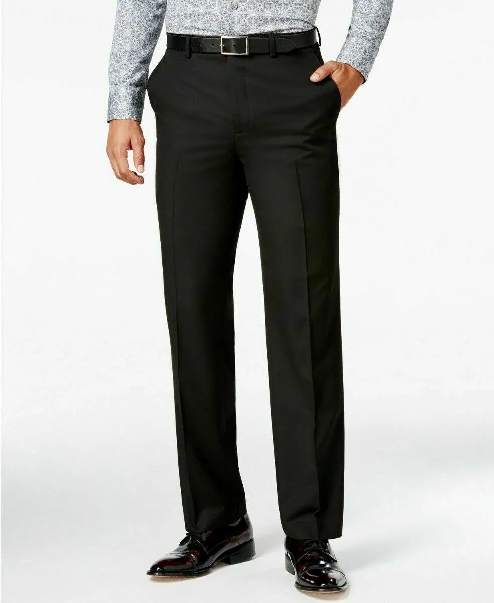 Sean John Mens Classic fit Dress Pants 36 / 34 Black Solid