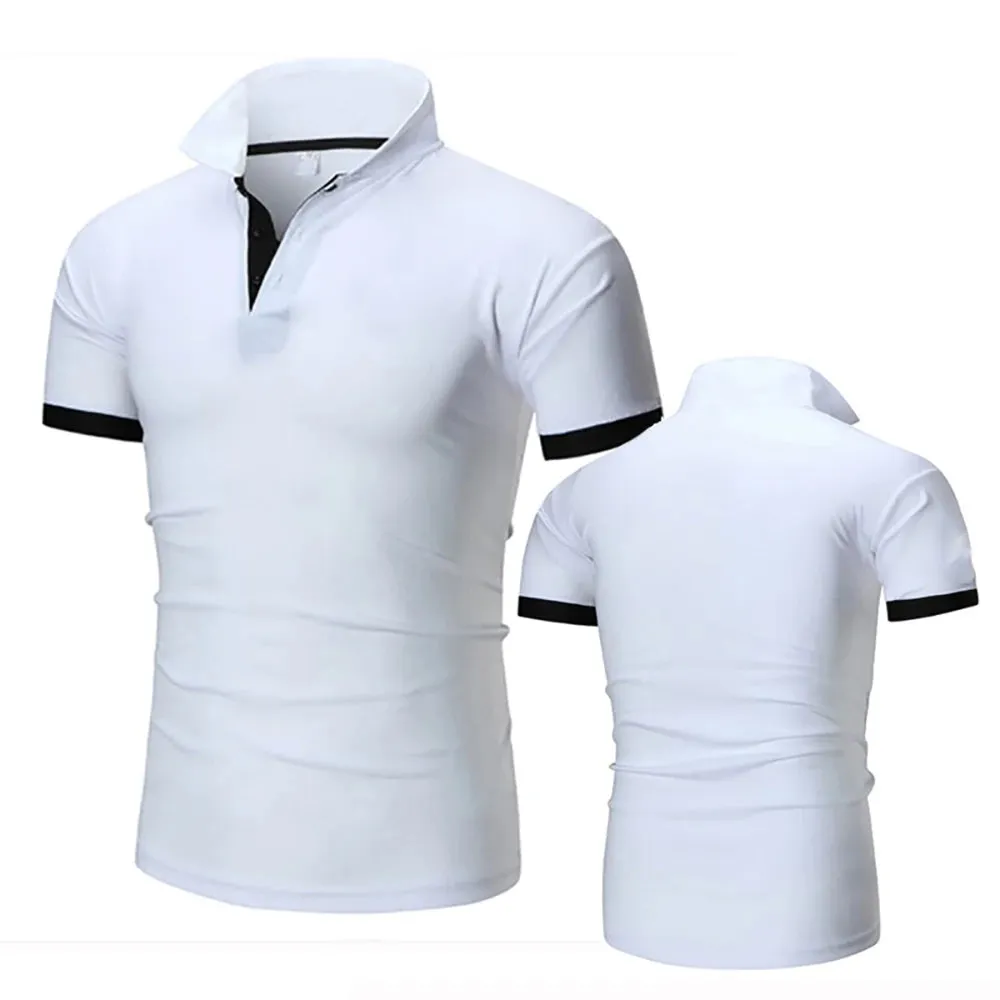 Summer Hollow Collar Short Sleeve Polo Shirt