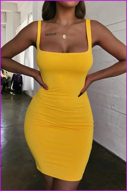 Sweet Bodycon Suspender Dress F087