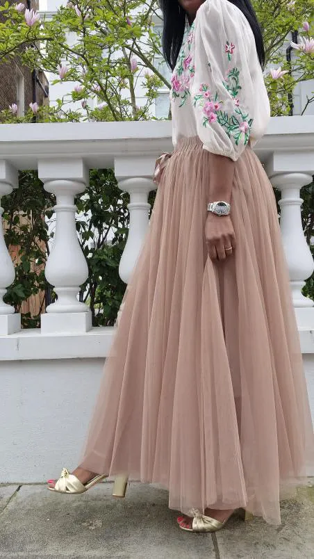 Tessa Tulle Skirt Blush