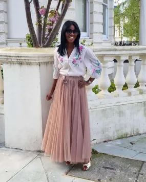 Tessa Tulle Skirt Blush