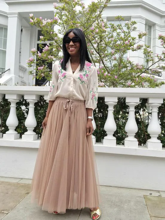 Tessa Tulle Skirt Blush