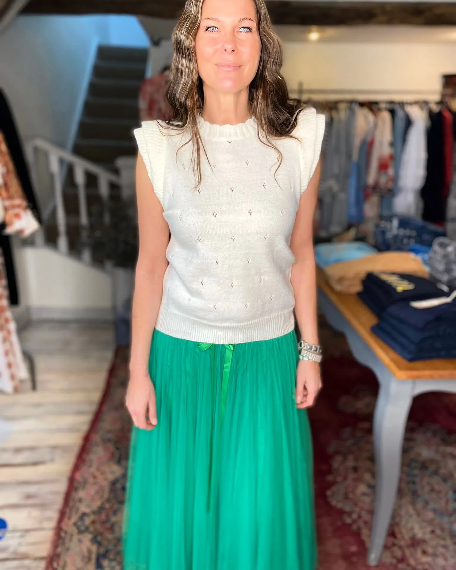 Tessa Tulle Skirt Green