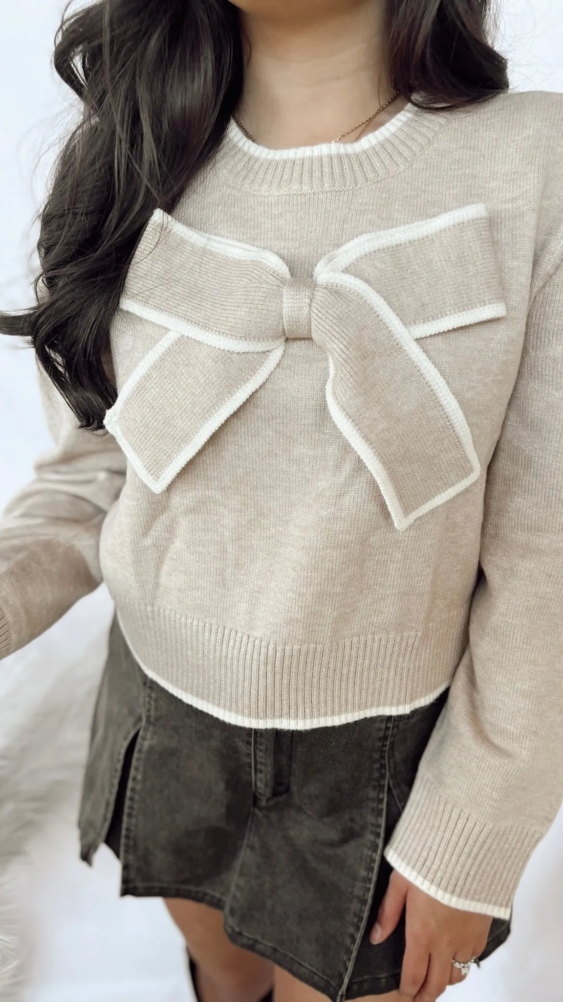 The Taupe Bow Top