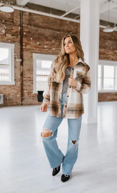 Theo Plaid Shacket