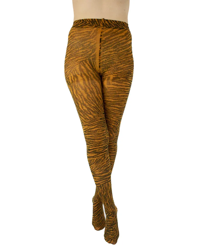 Tiger Printed Tights - sizes 4-20